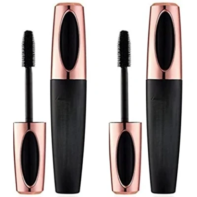 Image of 4D Mascara x2 GLAMZA Long Lash Silk Fibre for Longer, Thicker Lashes Waterproof &amp; Smudge Proof (Black)