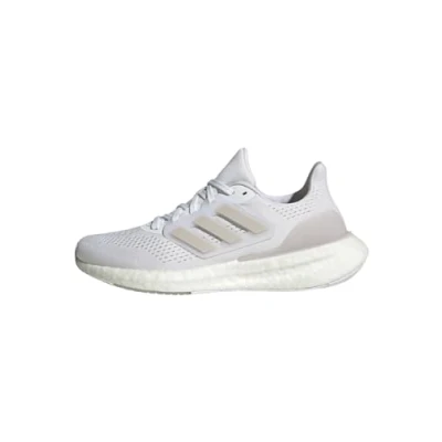 Image of adidas Women&#039;s Pureboost 23 Shoes, Cloud White/Grey Two/Core Black, 6