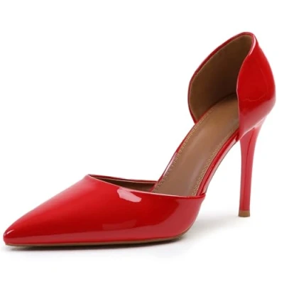 Image of Where&#039;s That From Wheres Womens &#039;Aspen&#039; Pointed Toe Stiletto High Heels Red Size UK 8