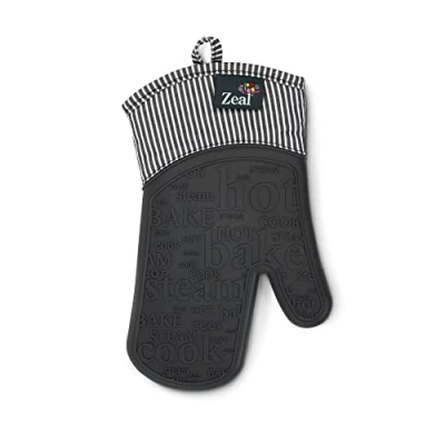 Image of Zeal Silicone Heavy Duty Single Oven Mitt Glove Dark Grey (11.5“/28.5 cm Long)