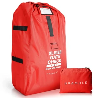 Image of Bramble Extra Large Airplane Stroller/Pram or Car Seat Travel Bag for (Red) Waterproof 120 x 60cm
