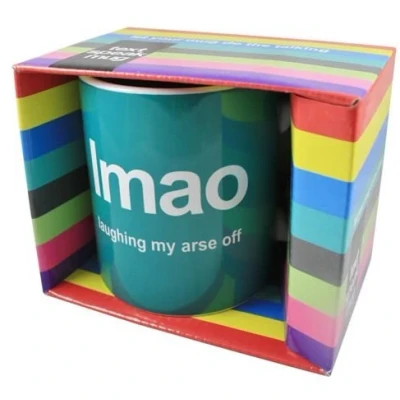 Image of Text Speak Mug LMAO Laughing My #rse Off