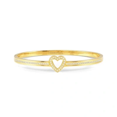 Image of Nomination Pretty Bangles Large Gold Heart