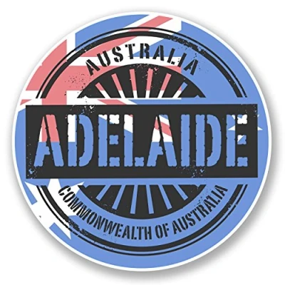Image of 2 x 10cm Adelaide Australia Vinyl Sticker Decal Laptop Travel Luggage Tag #6116 (10cm 10cm)