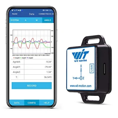 Image of [Bluetooth Accelerometer+Inclinometer] BWT901CL MPU9250 High Precision 9 axis Gyroscope+Angle(XY 0.05 Accuracy)+Magnetometer with Kalman Filter, 200Hz Stability 3 IMU Sensor for Arduino