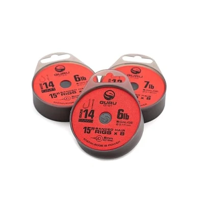 Image of Guru Super MWG 15&quot; Bait Band Hair Rigs Barbless (Size 12 9lb)