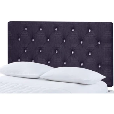 Image of Gallop Sleep Chesterfield Chenille Headboard with Diamante Buttons for Divan Bed Bedroom Furniture (king Size 5 FEET, Height 20 INCHES, Purple)