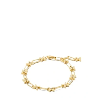 Image of kate spade new york Heritage Bloom line bracelet,Clear/Gold