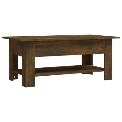 Image of vidaXL Coffee Table Smoked Oak 102x55x42 cm Engineered Wood