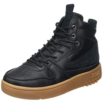 Image of Fila Fxventuno MID Unisex Hightop trainers, Size: 11, Black Leather