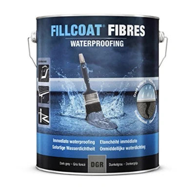 Image of RUST OLEUM 26.LGR.5 Fill coat Fibres, Instant Waterproofing In Any Weather, Light grey
