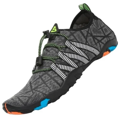 Image of SAGUARO Water Shoes for Women Men Beach Wet Lightweight Aqua Swim Quick Drying Sea Surfing Diving Sailing Pool Kayak Grey 44 EU/9.5 UK
