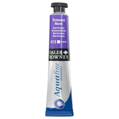 Image of Daler Rowney Aquafine Watercolour Paint, Aluminium Tube, 0.27oz 8 ml, Permanent Mauve