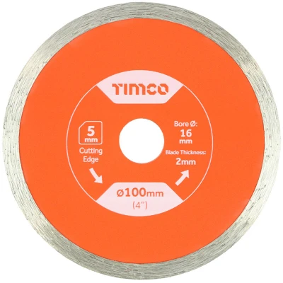 Image of 6x TIMCO General Purpose Tile &amp; Ceramic Diamond Blade Continuous TE10016
