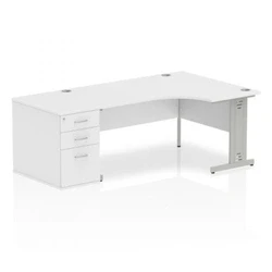 Image of Impulse 1600 Right Hand Wire Managed Workstation 800 Pedesta