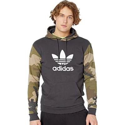 Image of adidas Originals Men&#039;s Camo Over The Head Hoodie Black S