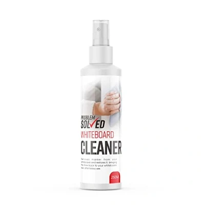 Image of Problem Solved Whiteboard Cleaner Spray Dry Erase Liquid Drywipe Boards Ideal for Schools, Office and Classrooms 250 ml