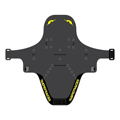 Image of RRP Rapid Racer Products Unisex&#039;s Enduro Mudguard, Black/Yellow, One Size
