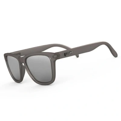 Image of goodr Going to Valhalla... Witness! Polarized Sunglasses for Men &amp; Women, Dark Grey Translucent Frames with Chrome Reflective Lens, UV400 Protection, No Slip, Grey, Medium