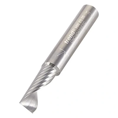 Image of Trend CNC O Flute Spiral Up Cut Router Cutter, 8mm Shank, Diameter &amp; 22mm Length, Solid Tungsten Carbide, CNC/404X8STC