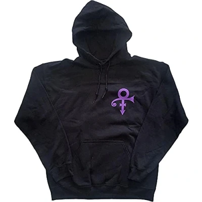 Image of Prince Hoodie Lotus Flower Logo Official Mens Black Pullover L