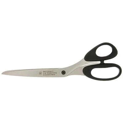 Image of Victorinox Household and Professional Scissors, Extra Sharp Blade, 23 cm, Robust Plastic Handle, Stainless Steel, Black