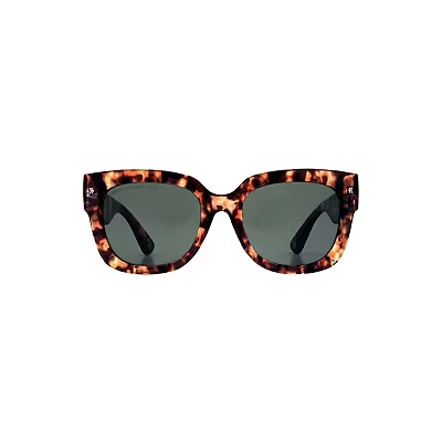 Image of French Connection Womens Chunky D Frame Sunglasses Classic Demi Brown