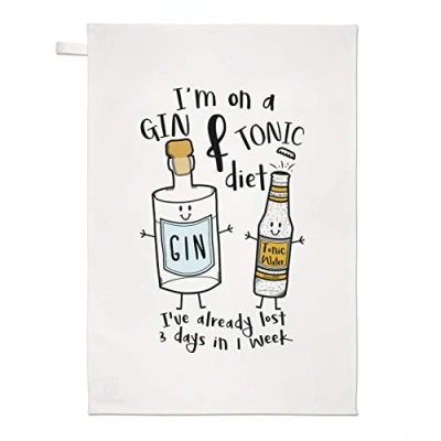 Image of I&#039;m On A Gin and Tonic Diet Tea Towel Dish Cloth