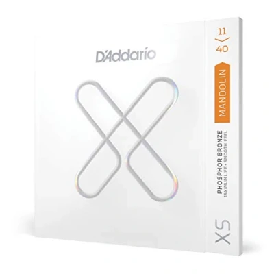 Image of D&#039;Addario Mandolin Strings Coated XS Phosphor Bronze For 8 String Maximum Life, Smooth Feel XSM1140 Medium, 11 40