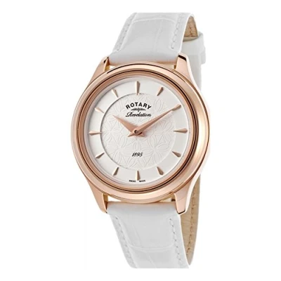 Image of Rotary Women&#039;s Analogue Quartz Watch with Leather Strap LS02974/02/16