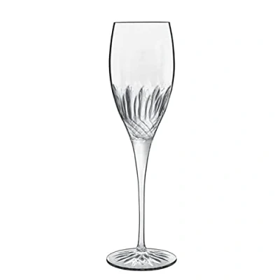 Image of Luigi Bormioli Diamante Champagne/Prosecco Crystal Glasses Dishwasher Safe Made in Italy Set of 4, 220ml