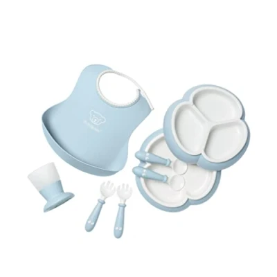 Image of BabyBjörn Dinnerware Set, 8 pcs, Powder Blue