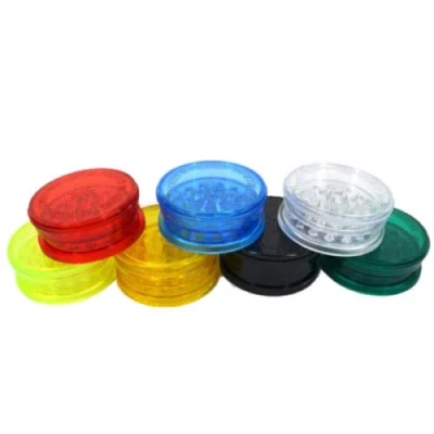 Image of Plastic Herb Grinder 3 Part Magnetic Shark Teeth Assorted Colours