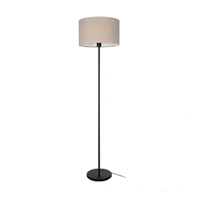 Image of EGLO Feniglia floor lamp, linen lampshade, natural
