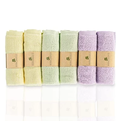 Image of Bamboo Organics Jheppbay Wash Cloths for Babies Soft &amp; Hypoallergenic Sensitive Skin Pack of 6