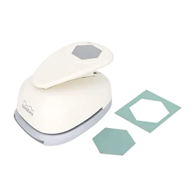 Image of Bira Craft 2.5 inch Hexagon Shape Lever Action Punch for Paper Crafting Scrapbooking