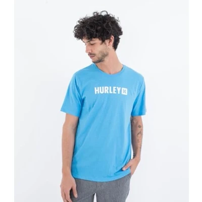 Image of Hurley Mens Evd The Box T Shirt, Bliss Blue HTR, S EU