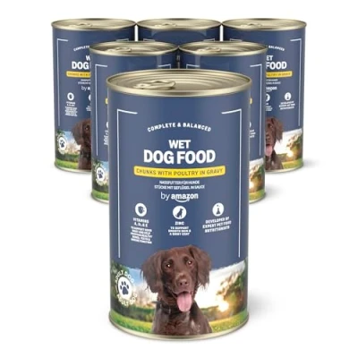 Image of by Amazon Wet Dog Food Can Poultry Chunks in Gravy 6 pack