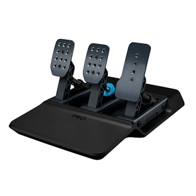 Image of Logitech G PRO Racing Pedals Simulator with 100kg Load Cell Brake, Fully Customisable, Swappable Springs &amp; Elastomers, Modular Design, Black