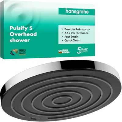 Image of Hansgrohe 24140000 Pulsify S Overhead 260 1jet, Chrome, Shower Head 260mm