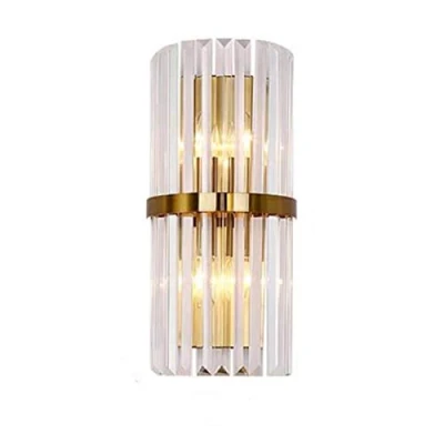 Image of MZStech E14 Crystal Wall SconcesLamp,Modern Lamp Fixtures Sconce Light (Gold Base)