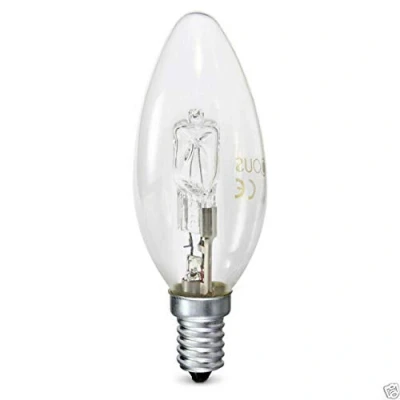 Image of Heathfield Eco Halogen 42W Small Screw SES Clear Candle Lamp Bulb Pack of 10