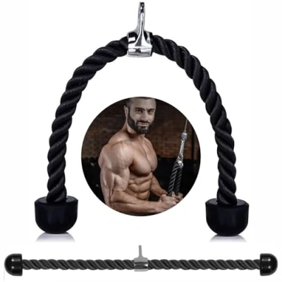 Image of 1X Tricep Rope Heavy Duty gym Pull Down rope, Fitness, Exercise, Body Equipment Extensions Bicep/Tricep Cable Attachment