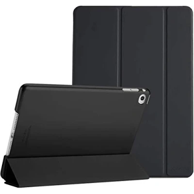 Image of ProCase Smart Case for iPad Mini 4 2015(Model: A1538 A1550), Ultra Slim Lightweight Stand with Translucent Frosted Back Cover 4th Gen 2015 7.9 Inch Black