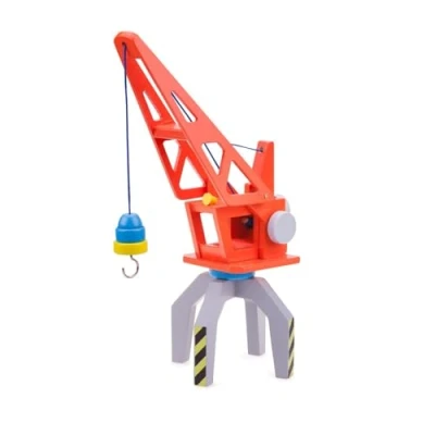 Image of New Classic Toys Wooden Container Crane for Preschool Age Toddlers Boys Girls