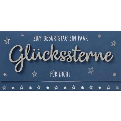 Image of Perleberg Birthday Card Lettering Surprise Lucky Stars for You 11 x 22 cm