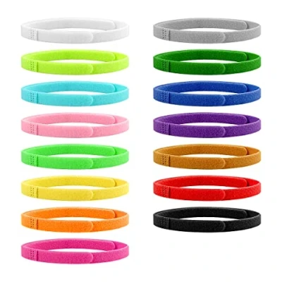 Image of Jagowa 15 Colors Newborn Puppy Collars Soft Adjustable ID Bands Whelping for Identifying Kitten