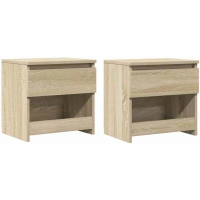 Image of vidaXL Bedside Cabinets 2 pcs Sonoma Oak 40x30x39 cm Engineered Wood