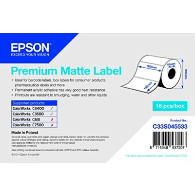 Image of Epson Premium Matte Label, 102 x 152 mm, 225 Pieces