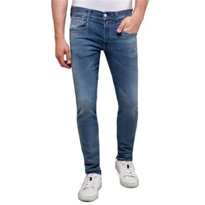 Image of Replay Men&#039;s Jeans Anbass Slim Fit Hyperflex Bio with Stretch, Blue (Medium 009), 30W / 30L